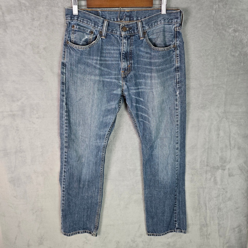 Vtg Levis 505 Regular Fit Mens Jeans Blue Medium Wash‎ 30x30 Straight Leg Denim